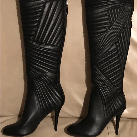 nine west thigh high boots